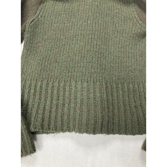 Free People Green Knit Long Sleeve Button Close Cardigan Wool Sweater Womens Med - Picture 10 of 10